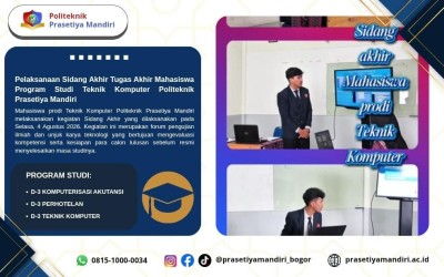 Pelaksanaan Sidang Akhir Mahasiswa Prodi Teknik Komputer Politeknik Prasetiya Mandiri