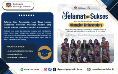 Garda Depan Inovasi: Mahasiswa Politeknik Prasetiya Mandiri Resmi Terpilih Menjadi Peserta Champion Ambassadors