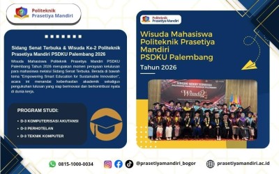 Politeknik Prasetiya Mandiri PSDKU Palembang Gelar Sidang Senat Terbuka dan Wisuda Ke-2 Tahun 2026
