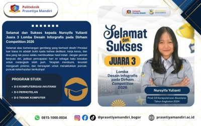 PROUD MOMENT! Selamat Atas Raihan Juara 3 Desain Infografis pada Dirham Competition 2026