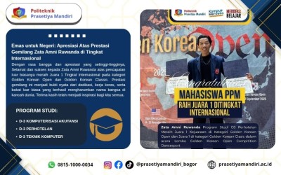 Selamat dan Sukses Atas Prestasi yang Diraih Juara 1 Tingkat Internasional Oleh Zata Amni Ruwanda