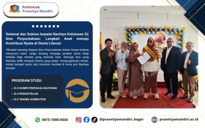 Selamat Atas Kelulusan S1 Sarjana Ilmu Perpustakaan yang Diraih Oleh Nachiya